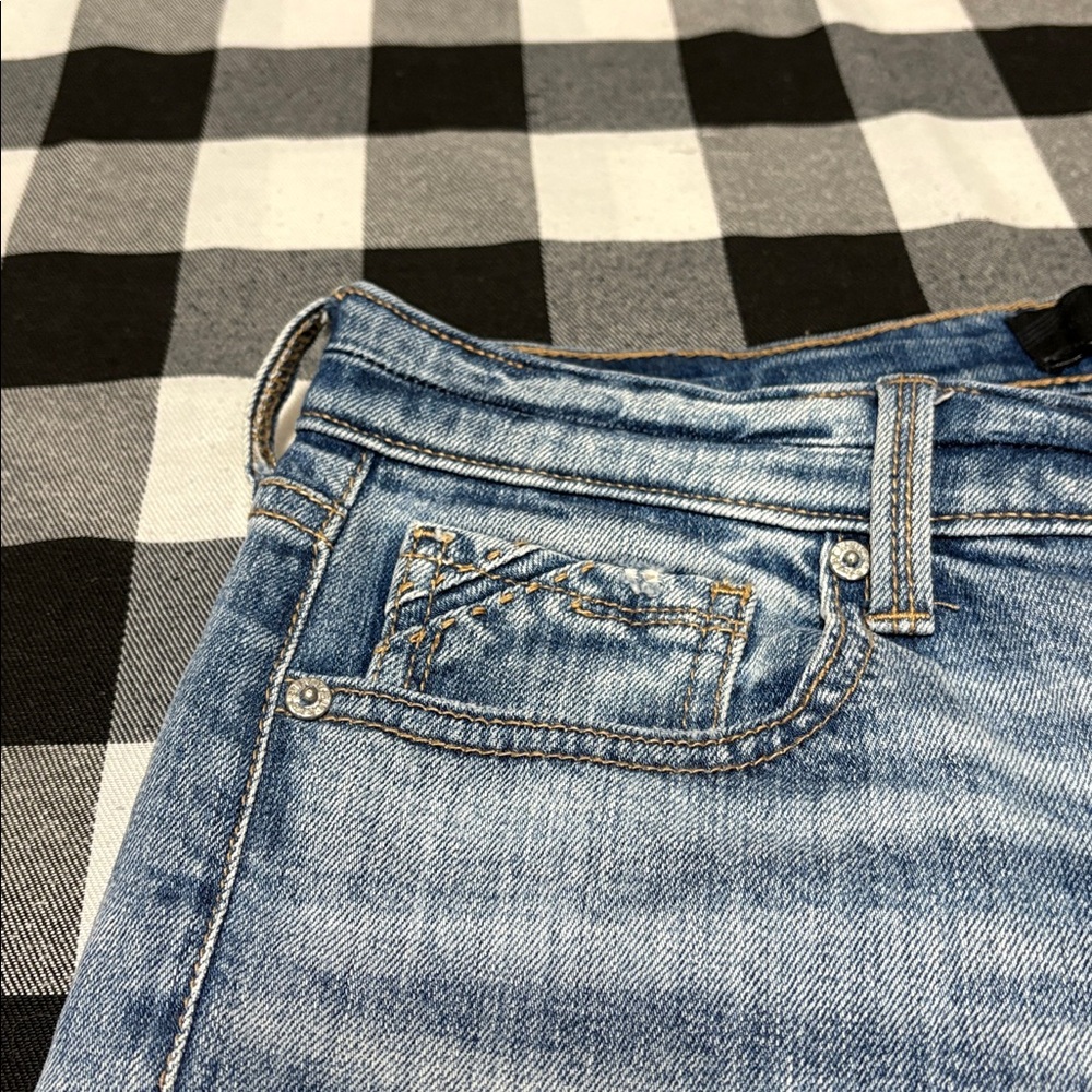 Buckle Black Fit No.256 Boyfriend Ankle Jeans Womens 28 x 27 Stretch Destruction - Picture 6 of 14